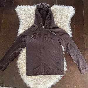G Star Raw brown Full Zip Hoodie Sweater Mens Size M